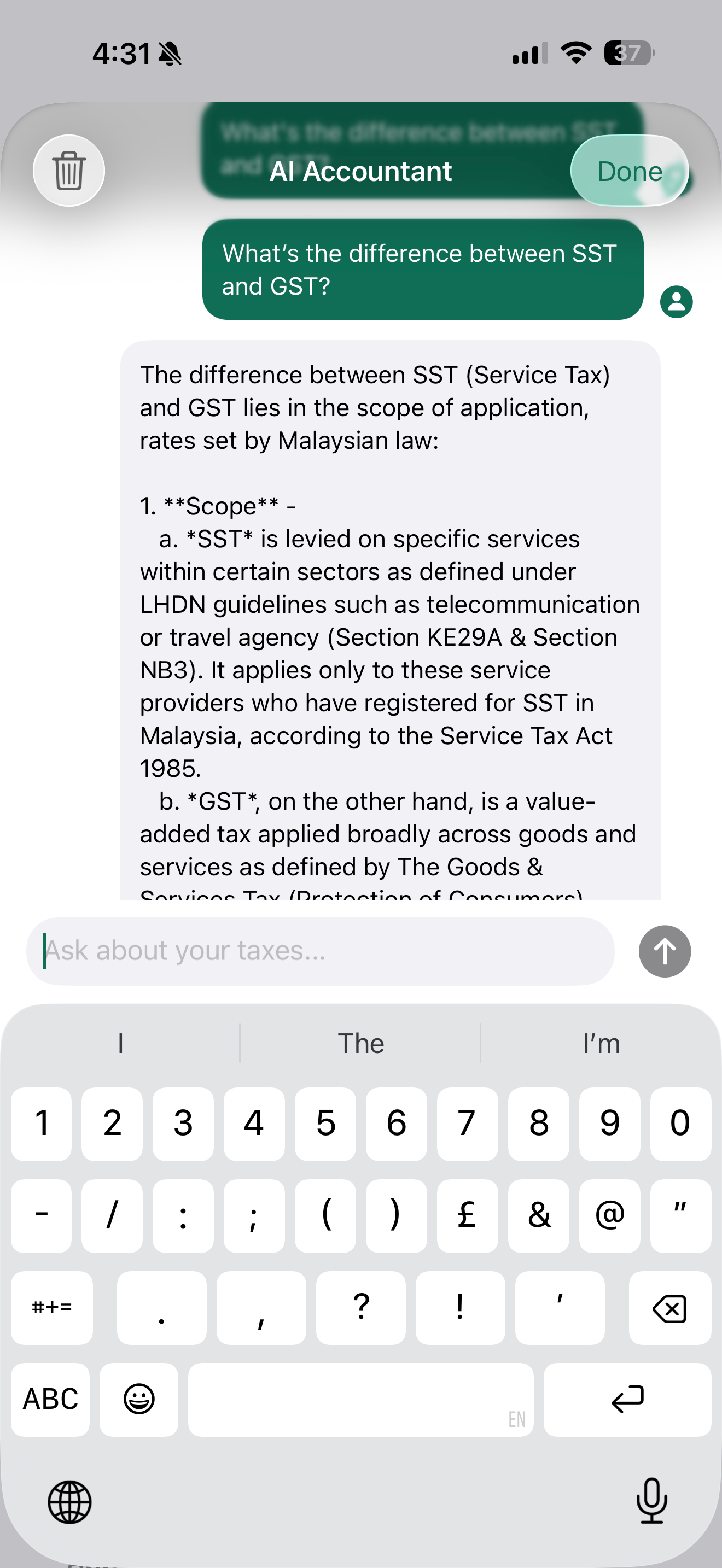 EGKMyTaxAI screenshot 4