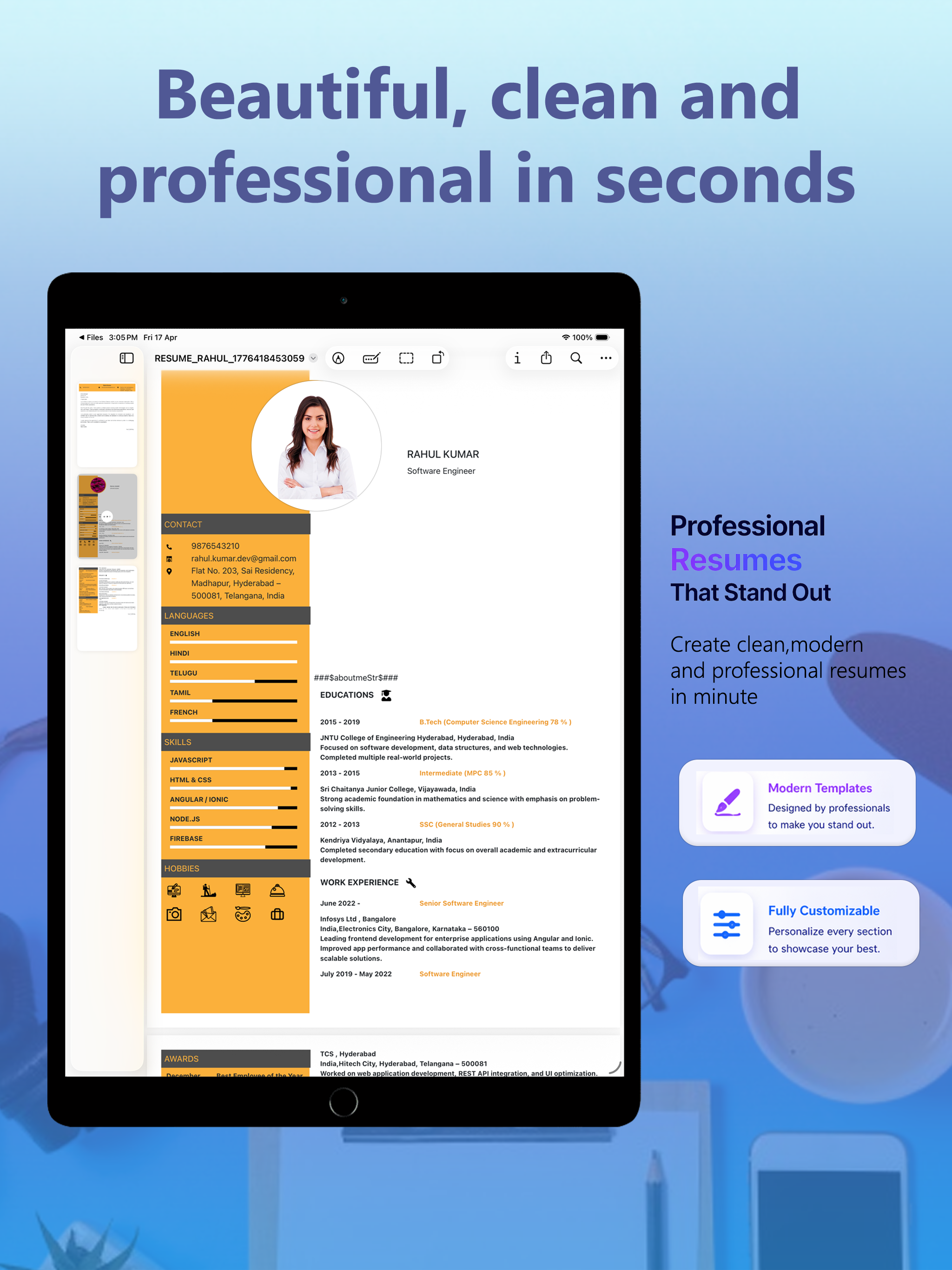 Resume maker - resume tool