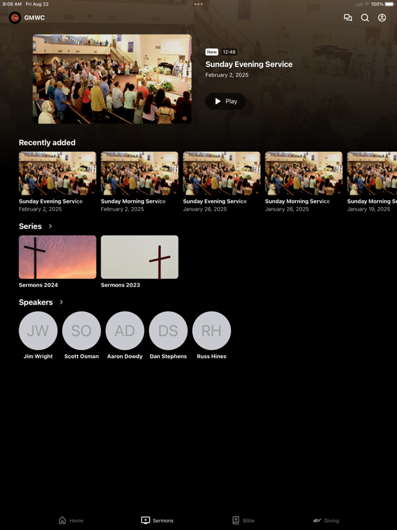 Gospel Mission Worship Center iPad screenshot