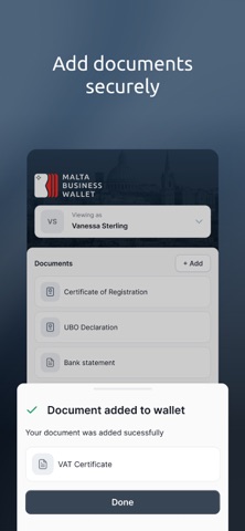 Malta Business Wallet screenshot