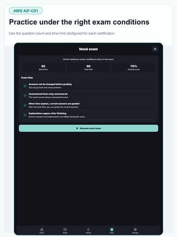 AWS AIF AI Practitioner iPad screenshot