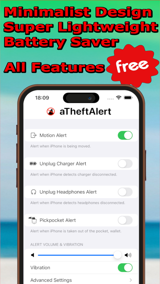 #3. aTheftAlarm - anti Theft Alarm (iOS) 由: Linh Tran