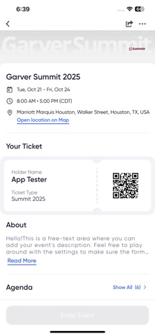 Garver Events screenshot
