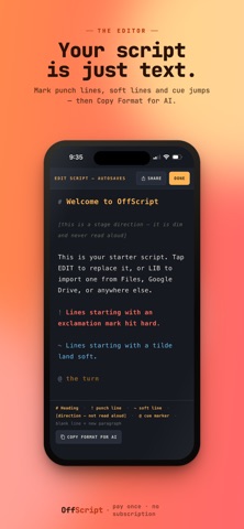 OffScript — Teleprompter screenshot