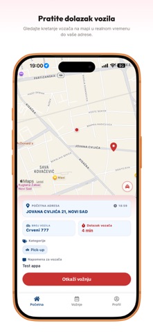 Crveni S Taxi iPhone screenshot