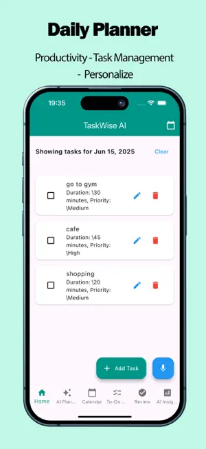 TaskWise AI: Daily Planner screenshot 1