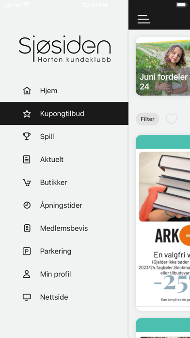 Sjøsiden Horten kundeklubb Screenshot