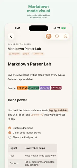 Ember: Markdown Notes screenshot 3