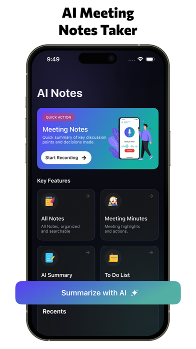 Notes AI Note Taker, Summary Screenshot 1 of 9