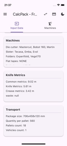 CalcPack calculating packaging Screenshot 3 of 8
