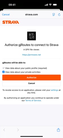 gjRoutes screenshot