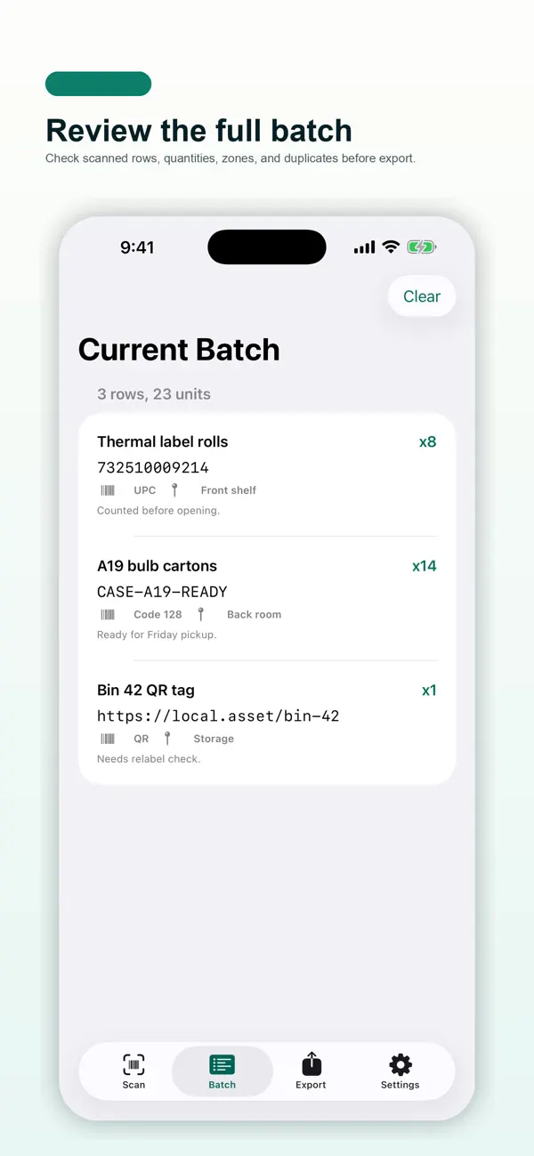 Screenshot #3 pour Barcode Batch Private