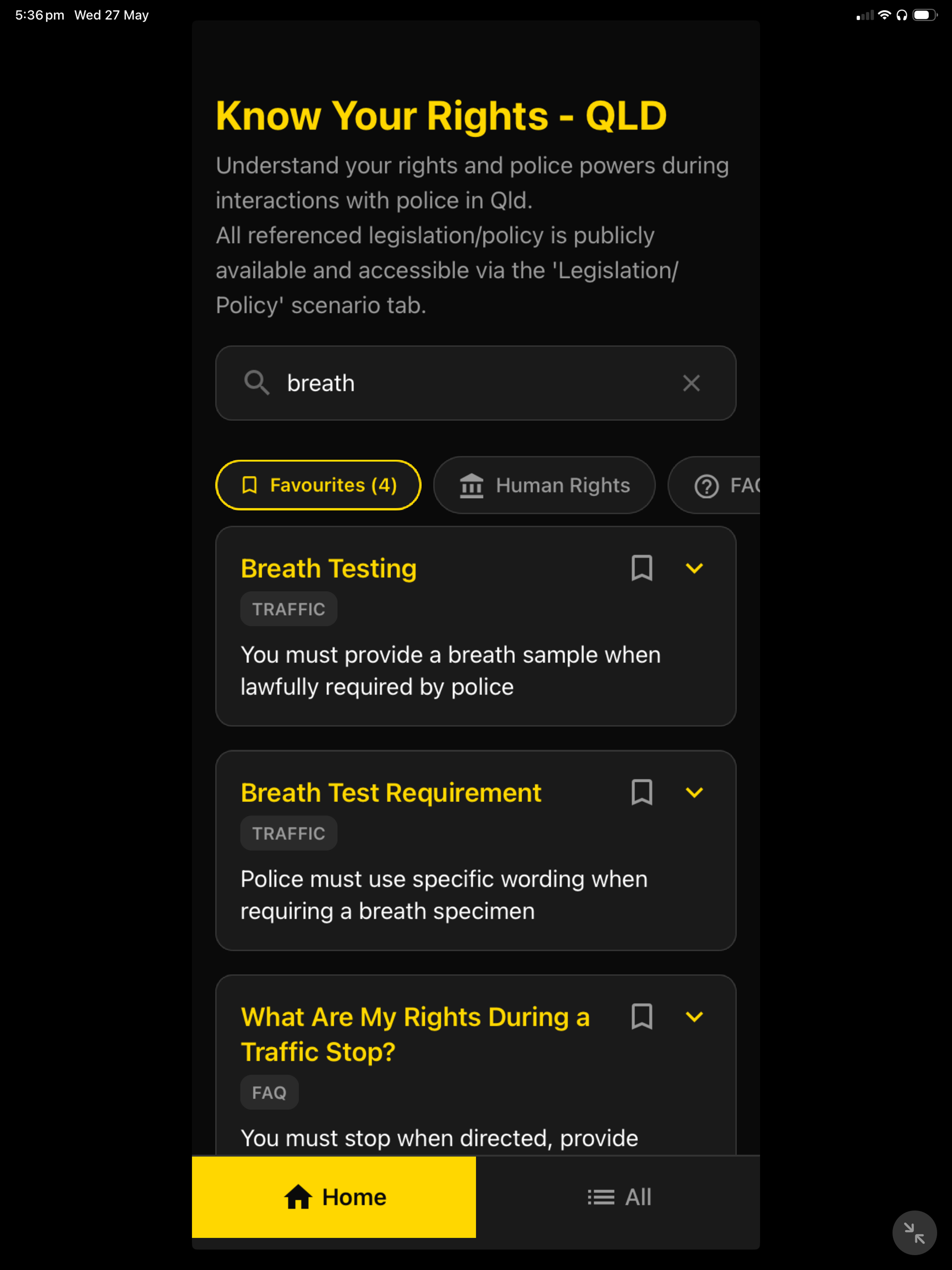 Know Your Rights QLD screenshot 17