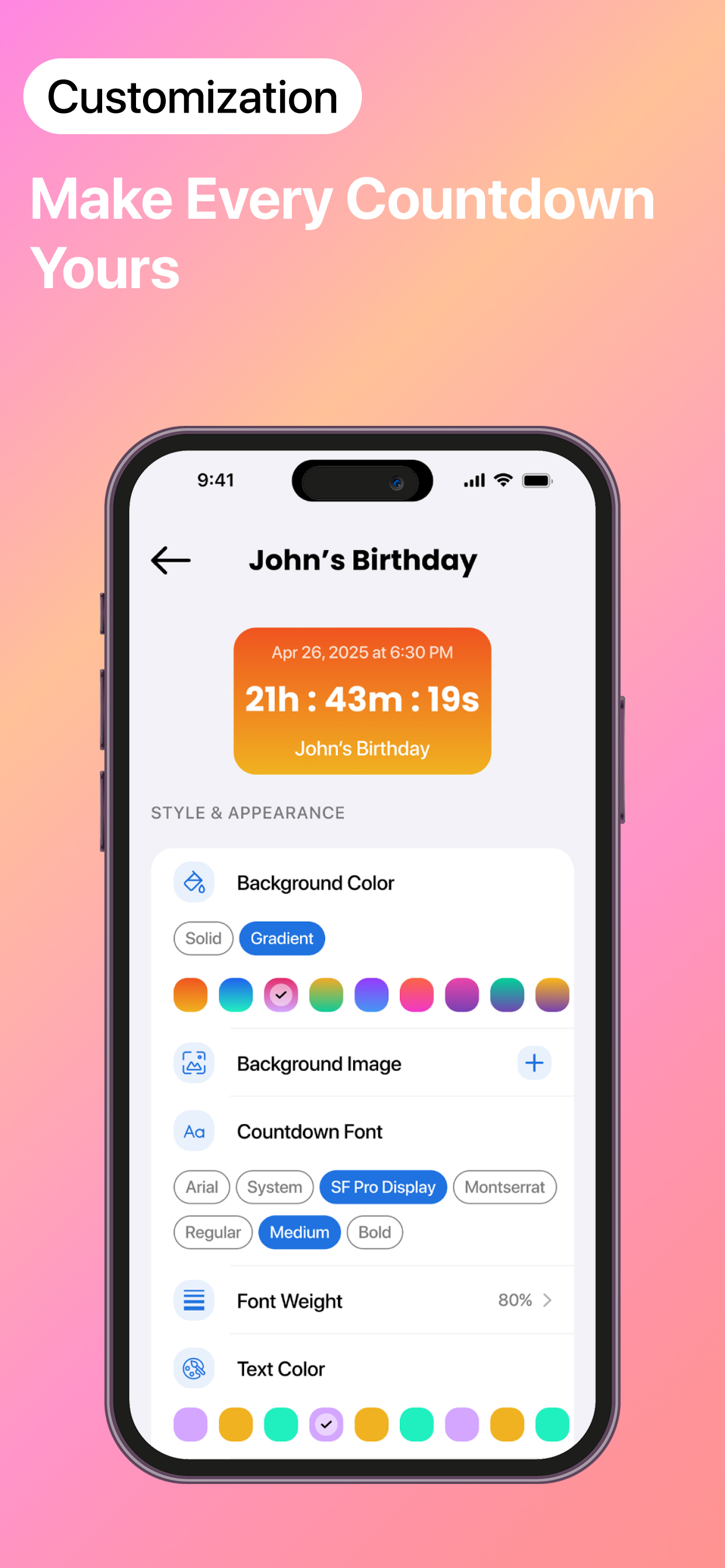 CountX: Countdown & Reminders