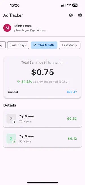 AdStats: Revenue Tracker screenshot 1