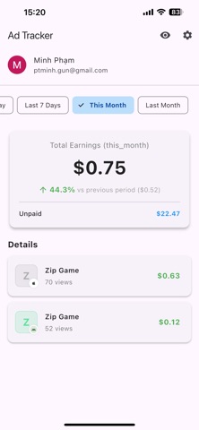 AdStats: Revenue Tracker screenshot