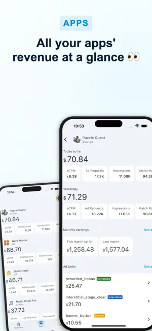 Dashboard for AdMob: AdMonitor screenshot 2