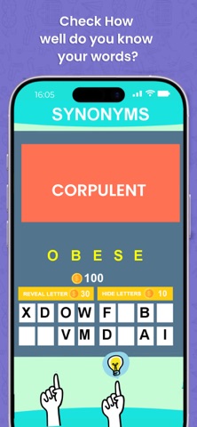 Synonyms & Antonyms Word Quiz iPhone screenshot