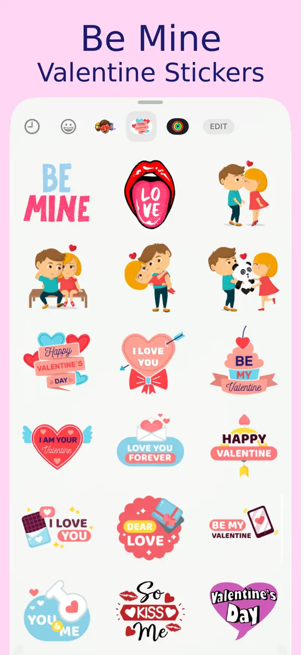 Screenshot #2 pour Be Mine Valentine Stickers