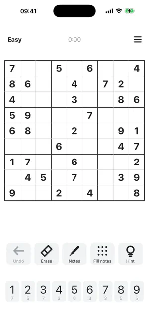 Bare Sudoku screenshot 1