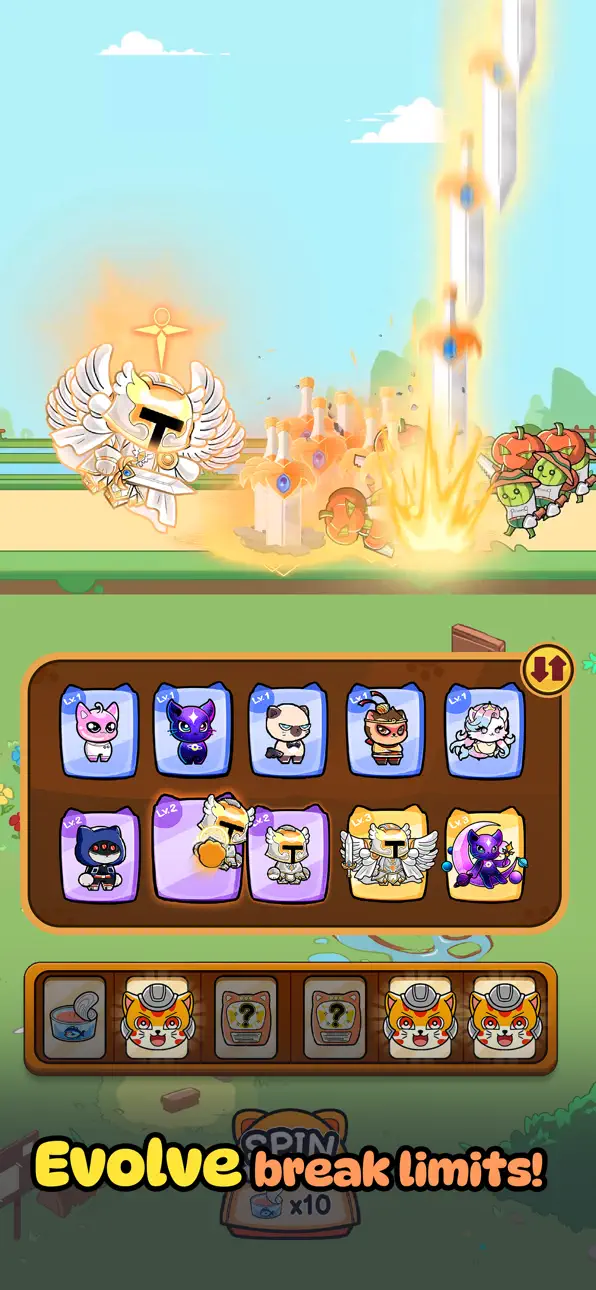 Cat vs Cucumber iOS Mod IPA screenshot 4 - iOS game interface