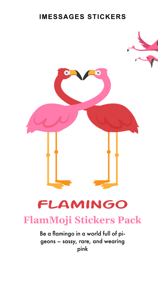 #1. Flamingo FlamMoji Stickers (iOS) 게시자: Mobisoft Labs
