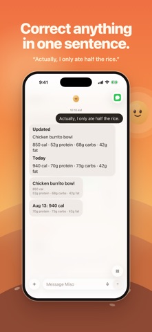 Miso: AI Nutrition Coach iPhone screenshot