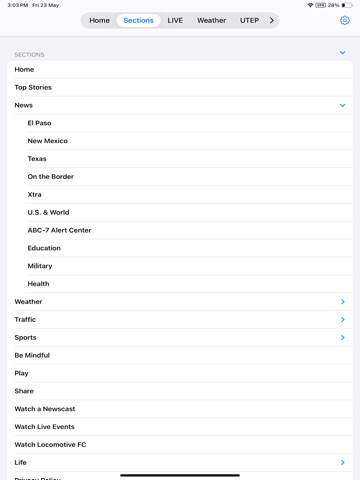 KVIA ABC7 El Paso News iPad screenshot