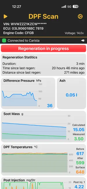 DPF Scan for VAG screenshot 3