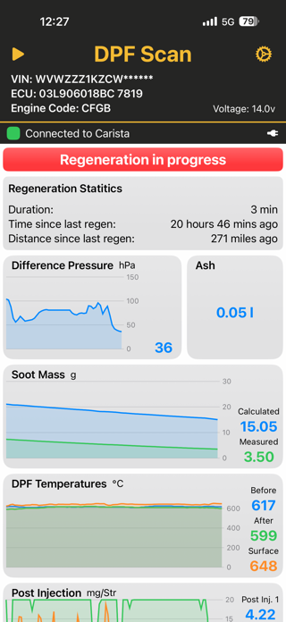 DPF Scan for VAG Screenshot 3 of 6