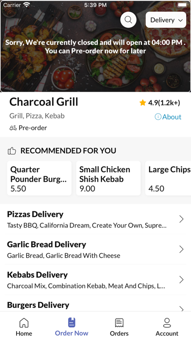 Charcoal Grill Gillingham Screenshot