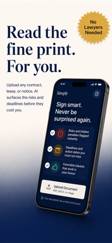 Simply: AI Contract Review Screenshot 1 of 5