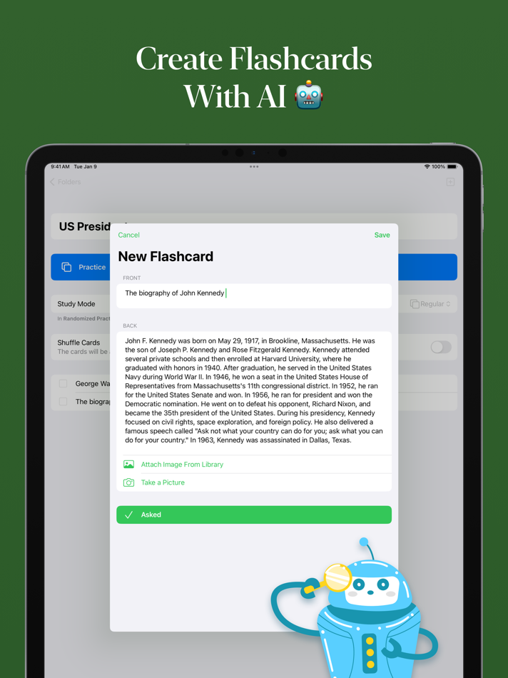 #2. Flash Cards: Create With AI (iOS) بواسطة: Yauhen Bahdanovich