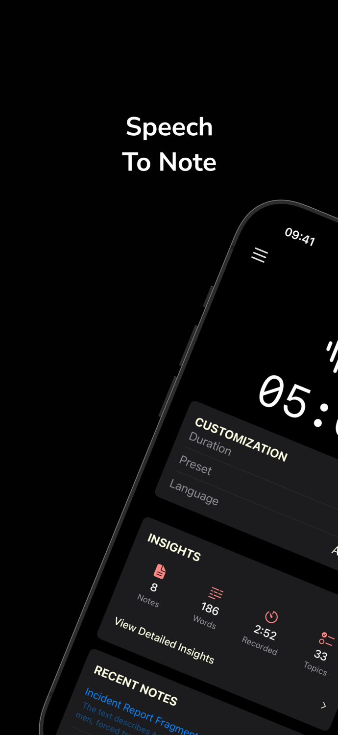 InstaNote - Speak to Note