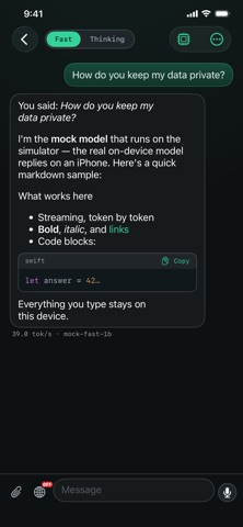 PrivacyLLM - On device AI Screenshot 2 of 5