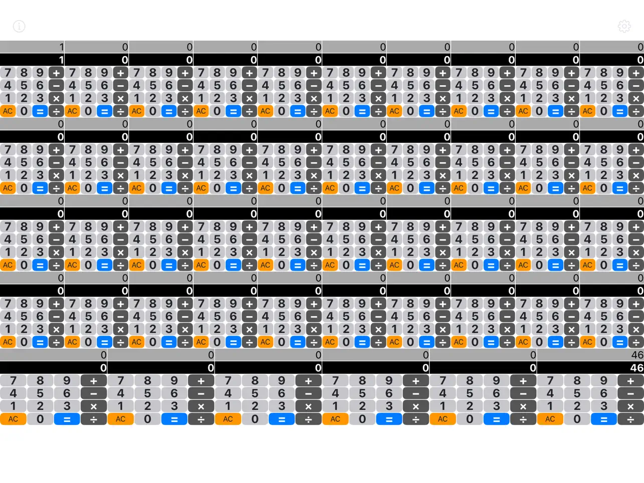 Sequadrigintuple Calc (iOS) Ved: Hideaki Uchikoshi