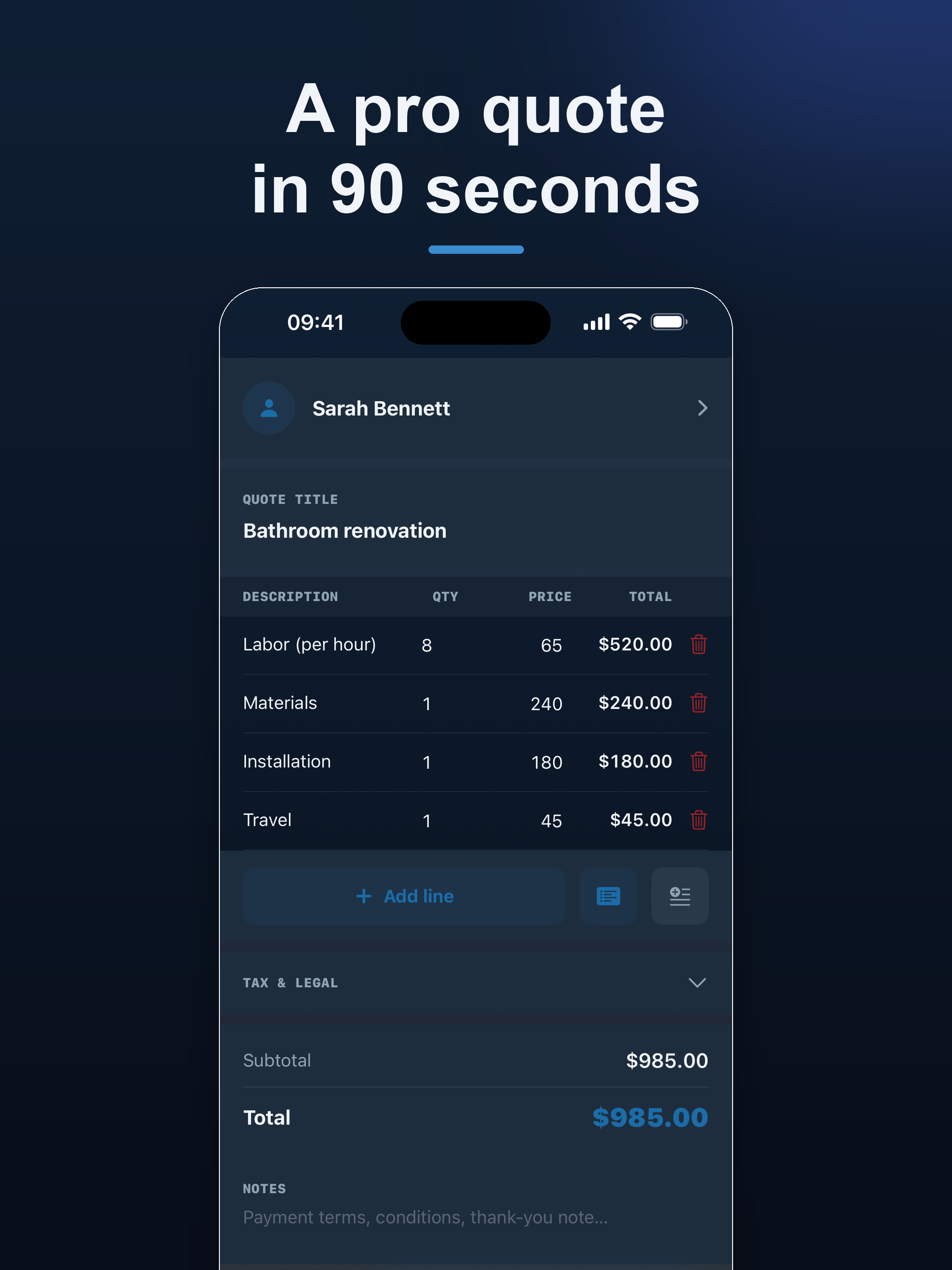 QUOTR: Quotes & Invoices screenshot 6