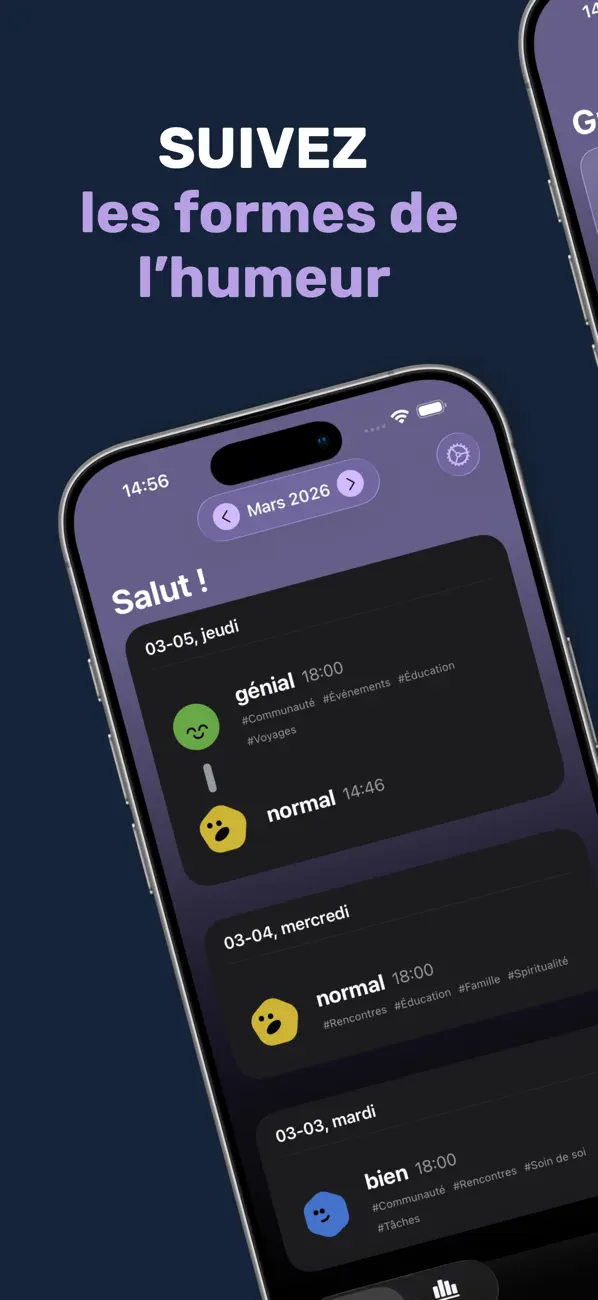 Screenshot #1 pour Journal d'Humeur: Moodshapes