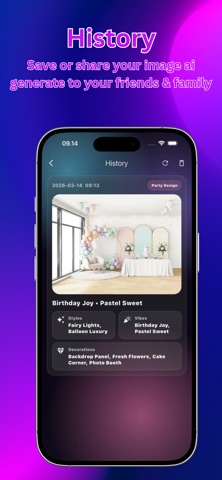 AI Party Decoration Planner iPhone screenshot
