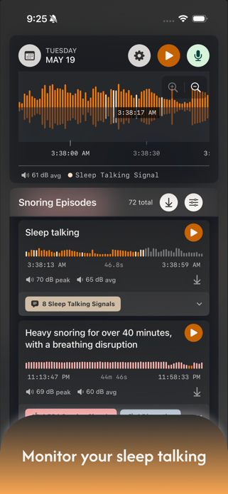Snore Timeline: Sleep Tracker Screenshot 2 of 9