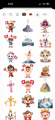 Swiss National Day Stickers screenshot