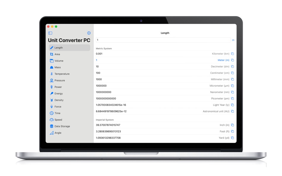 #1. Unit Converter PC (macOS) 由: Xi'an 7kit Technology Co., Ltd.