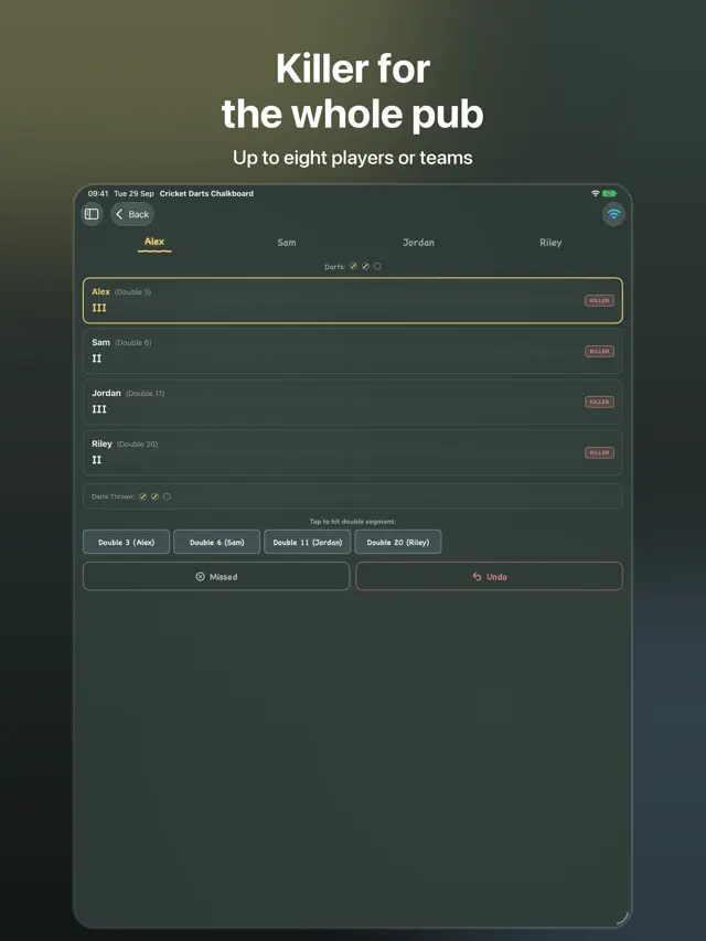 Cricket Darts Chalkboard screenshot 14