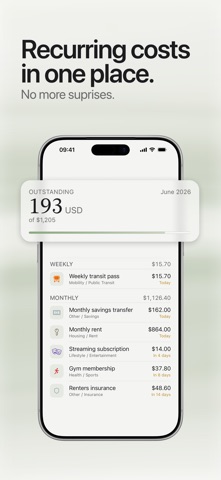 Expense, Budget Tracker Kirum iPhone screenshot