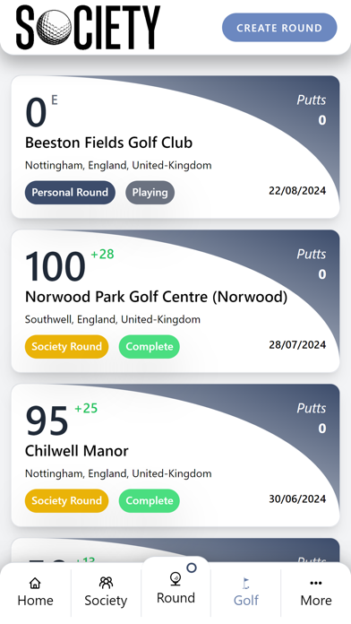 My Society Golf Screenshot