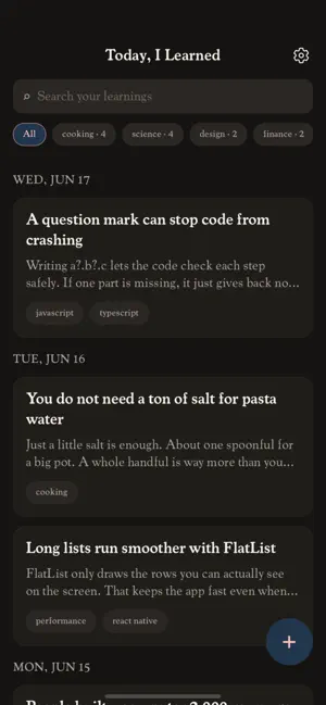 Today, I Learned screenshot 2