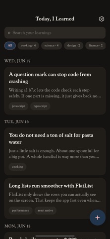 Today, I Learned Screenshot 2 of 6