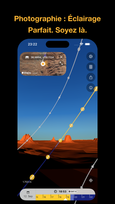 Screenshot #3 pour Sunorama: Soleil et terrain 3D
