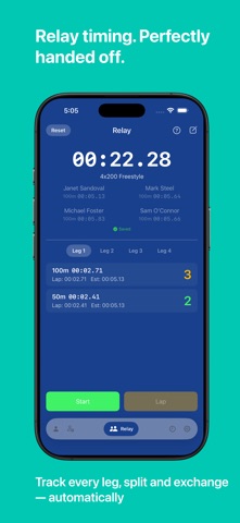 StopWatch For Swimming iPhone screenshot