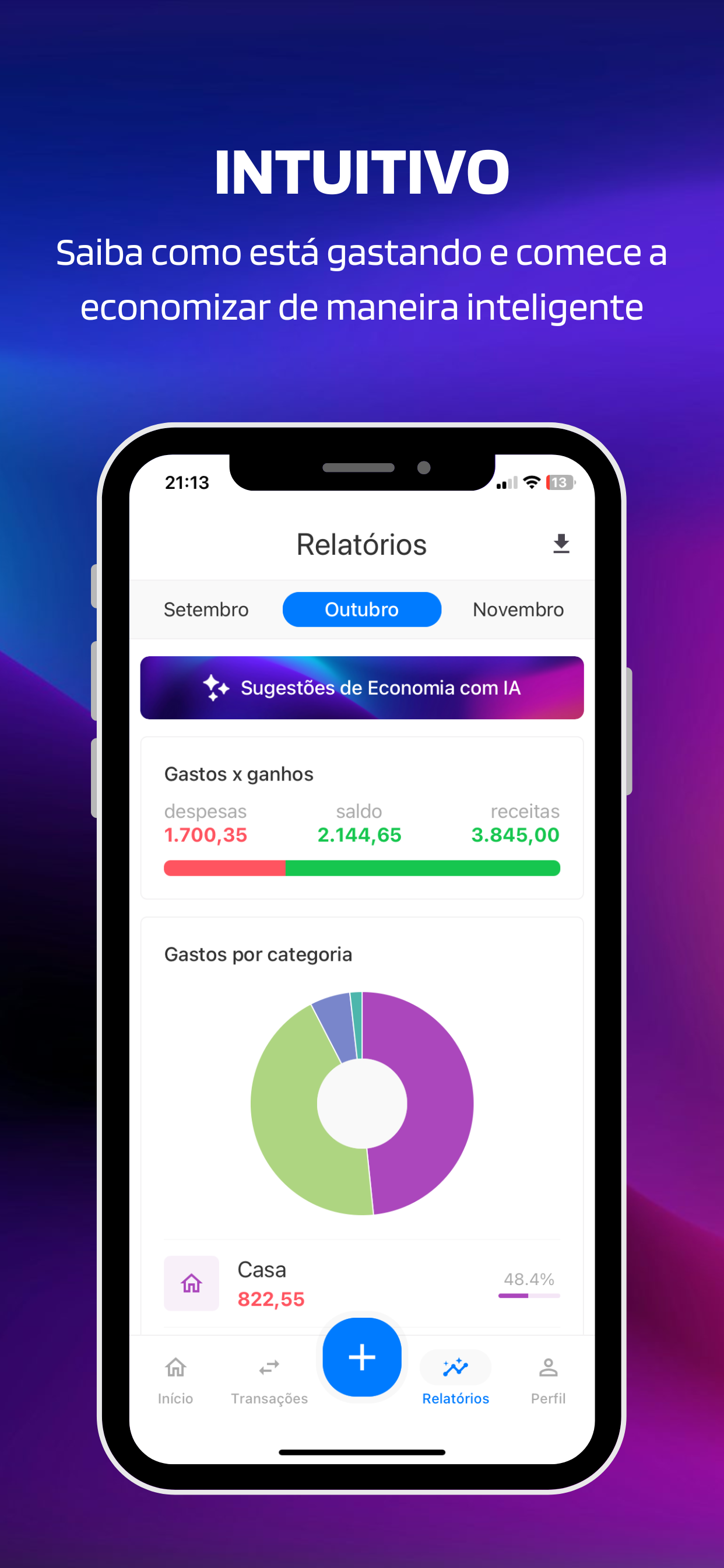 Ganhos e Gastos screenshot 5